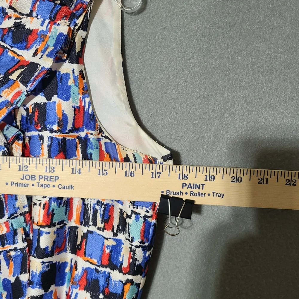 KATE SPADE Multicolored Brush Stroke Print Sleeveless 100%‎ Silk Dress - Size 6
